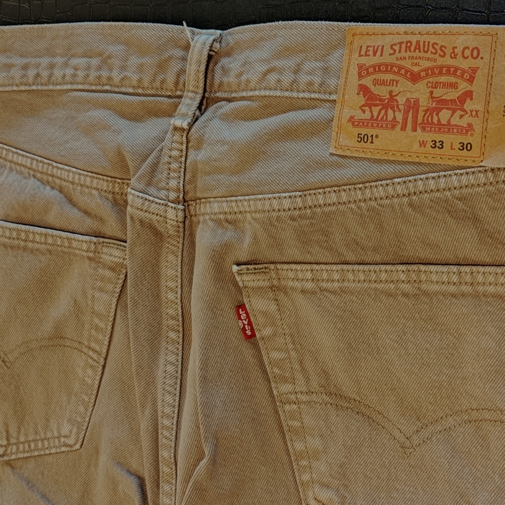 Levi's 501 Men's Jeans 33x30 Khaki